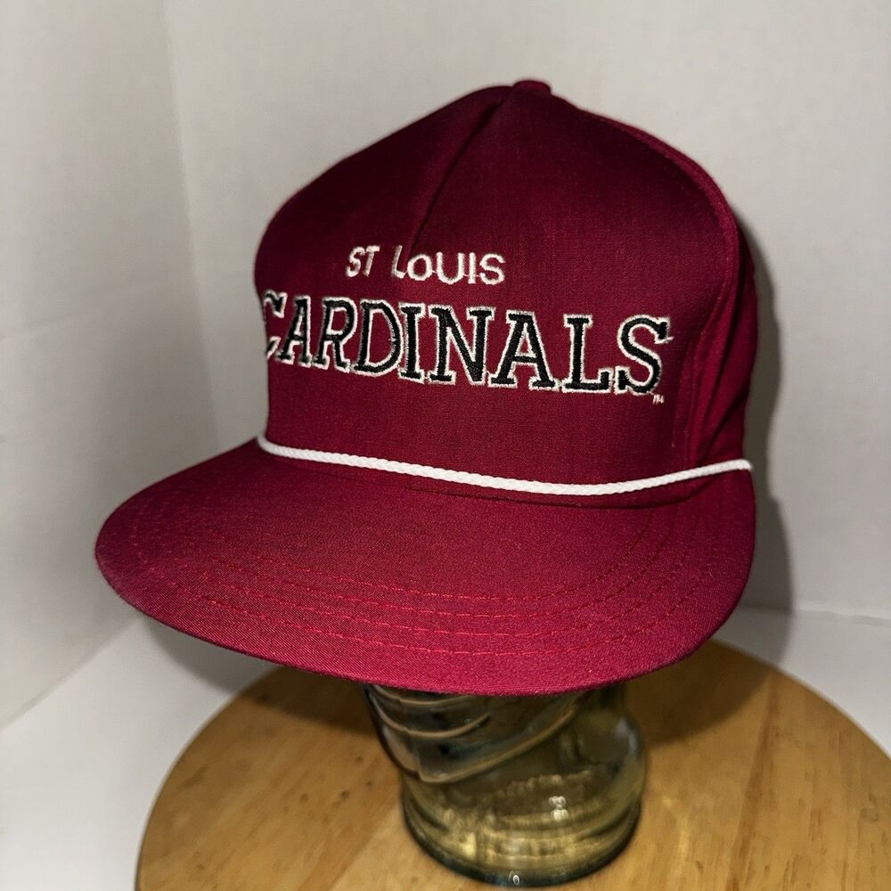 Vintage 80s St Louis Cardinals Rope Snapback Hat AJD Made USA MLB American Work
